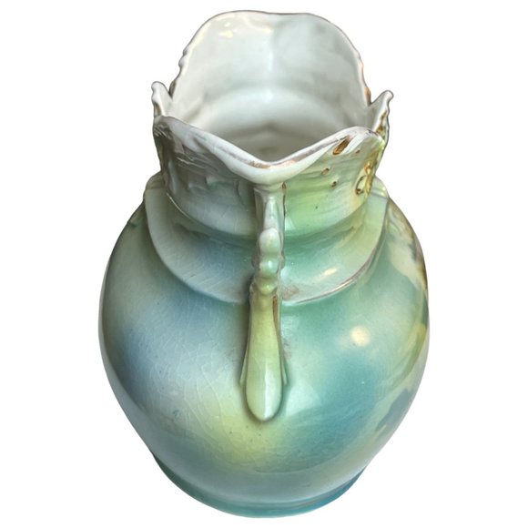 💕 SOLD 💕 ROYAL BRUXONIA Double-Handled Early 1900s ANTIQUE Swan Vase Austria - Picture 4 of 14